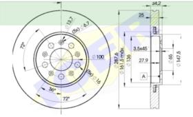 Icer Brakes 78BD56042 - JGO.DISCOS FRENO AUDI/VW