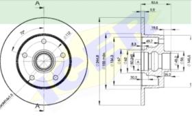 Icer Brakes 78BD56061 - DISCO DE FRENO AUDI (UNIDAD)