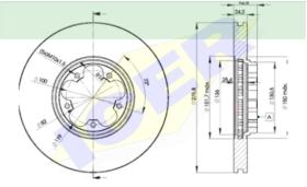 Icer Brakes 78BD56122 - JGO.DISCOS FRENO FORD