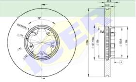 Icer Brakes 78BD56132 - JGO DISCOS FRENO FORD