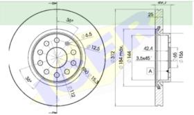 Icer Brakes 78BD56182 - JGO.DISCOS FRENO AUDI/VW