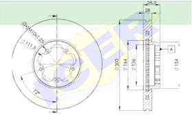 Icer Brakes 78BD56302 - JGO.DISCOS FRENO FORD