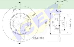 Icer Brakes 78BD56312 - JGO.DISCOS FRENO FORD