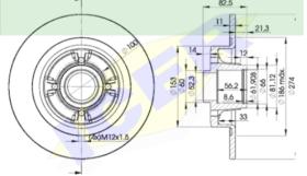 Icer Brakes 78BD63281 - DISCO DE FRENO RENAULT (UNIDAD)