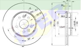 Icer Brakes 78BD67672 - JGO.DISCOS FRENO FORD/JAGUAR