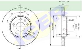 Icer Brakes 78BD68452 - JGO.DISCOS FRENO NISSAN/OPEL/RENAULT