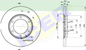 Icer Brakes 78BD70002 - JGO.DISCOS FRENO NISSAN