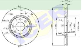 Icer Brakes 78BD74062 - JGO.DISCOS FRENO CIT/PEU