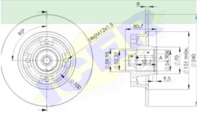 Icer Brakes 78BD78231 - DISCO FRENO RENAULT (UNIDAD)