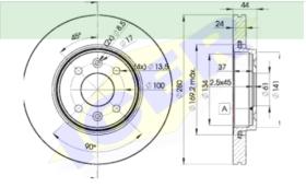 Icer Brakes 78BD78292 - JGO.DISCOS FRENO RENAULT