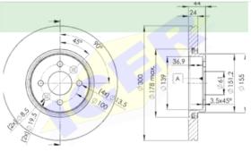 Icer Brakes 78BD78972 - JGO.DISCOS FRENO RENAULT