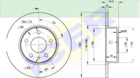 Icer Brakes 78BD86842 - JGO.DISCOS FRENO FIAT/LANCIA/ALFA