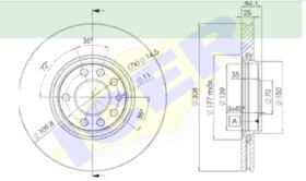 Icer Brakes 78BD90612 - JGO.DISCOS FRENO OPEL