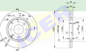 Icer Brakes 78BD94062 - JGO.DISCOS FRENO PEU/CIT