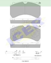 Icer Brakes 152123066 - JUEGO PASTILLAS FRENO CAMION MERCEDES