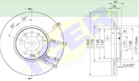 Icer Brakes 78BD47552 - JGO.DISCOS FRENO CIT/PEU