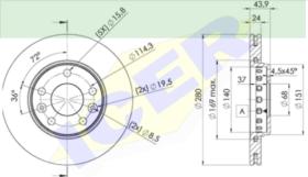 Icer Brakes 78BD40222 - JGO.DISCOS FRENO DACIA/RENAULT