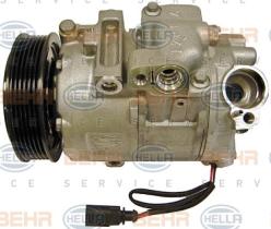 Hella 8FK351110971 - COMPRESOR 12V DENSO 6SEUC12 PV6 115MM VAG