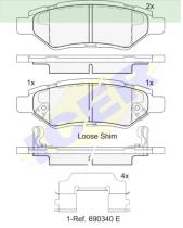 Icer Brakes 182142000 - JGO.PASTILLAS FRENO DELANTERAS