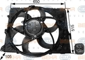 Hella 8EW351043251 - VENTILADOR DEL RADIADOR BMW E90