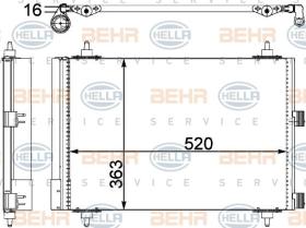 Hella 8FC351303374 - CONDENSADOR CITROEN XSARA PICASSO 1