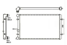 Nrf 509529A - RADIADOR ALUMINIO VOLKSWAGEN