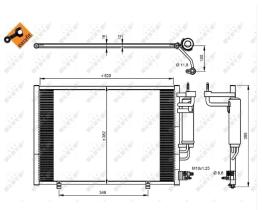 Nrf 350205 - CONDENSADOR FORD FIESTA V