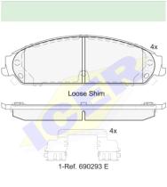 Icer Brakes 182068000 - JGO.PASTILLAS FRENO DELANTERAS CHRYSLER SPORTT