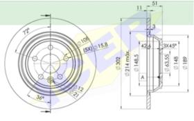 Icer Brakes 78BD67692 - JGO DISCOS FRENO TRASEROS FORD