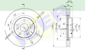 Icer Brakes 78BD31072 - JGO.DISCOS FRENO TOYOTA