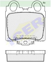 Icer Brakes 182208000 - JGO.PASTILLAS LEXUS GS II 300