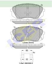 Icer Brakes 181826201 - JG.PASTILLA DE FRENO