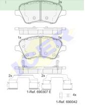 Icer Brakes 182108203 - JG.PASTILLA DE FRENO