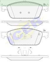 Icer Brakes 182134000 - JG.PASTILLA DE FRENO