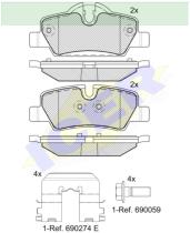 Icer Brakes 182190000 - JGO.PASTILLAS TRAS. MINI