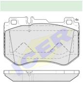 Icer Brakes 182197000 - JGO.PASTILLAS DEL. MERCEDES