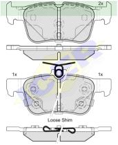 Icer Brakes 182198203 - JGO.PASTILLAS TRAS. FORD