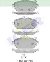 Icer Brakes 182212000 - JG.PASTILLA DE FRENO