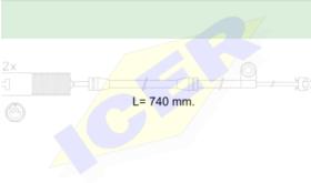 Icer Brakes 610603E - SENSOR DE DESGASTE DE BMW X3