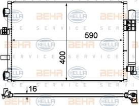 Hella 8FC351344554 - CONDENSADOR FORD C-MAX / FOCUS