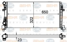 Hella 8MK376901404 - RADIADOR VW GOLF VII