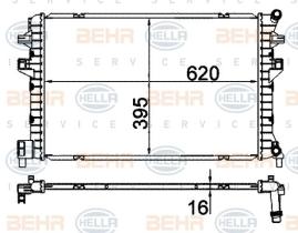 Hella 8MK376912234 - RADIADOR AUDI A3