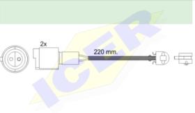 Icer Brakes 610239E - SENSOR VI BOLSA DE 2 US 220 MM