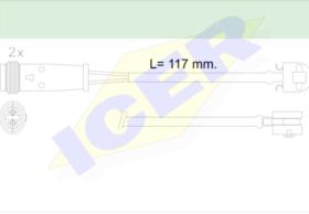 Icer Brakes 610612E - SENSOR TURISMO MB BOLSA DE 2 US 117