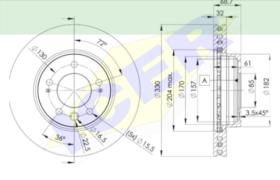 Icer Brakes 78BD33271 - DISCO