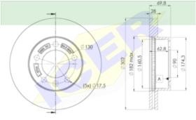 Icer Brakes 78BD87662 - DISCO