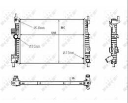 Nrf 58289 - RADIADOR ALUMINIO FORD