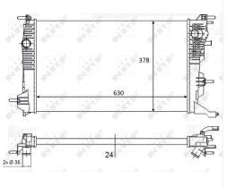Nrf 58388 - RADIADOR ALUMINIO RENAULT