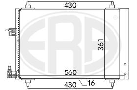 Era 667039 - CONDENSADOR A.A. CITROEN/PEUGEOT