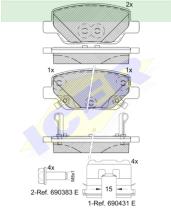 Icer Brakes 182269000 - JGO.PASTILLAS FRENO